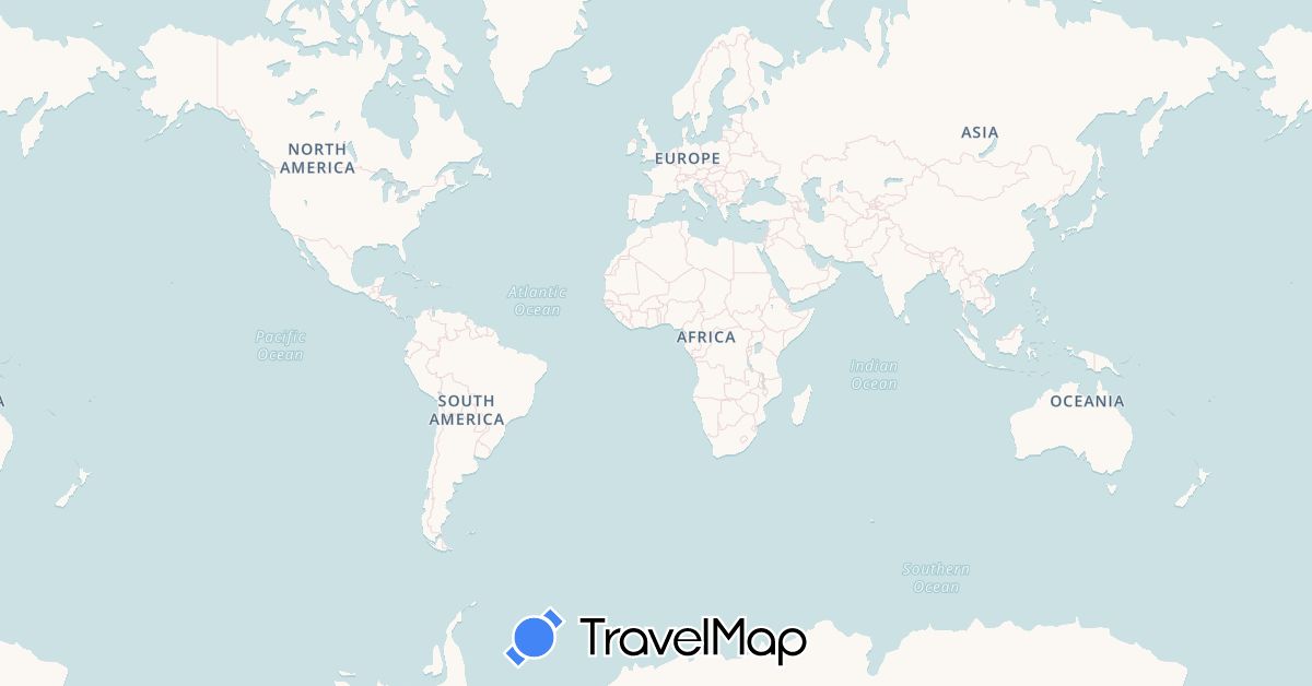 TravelMap itinerary: driving, bus, plane in Colombia, Ecuador, United Kingdom (Europe, South America)